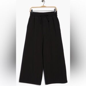 New Women's Z by Zella Unwind Black Wide Leg Ankle Pants Size Medium